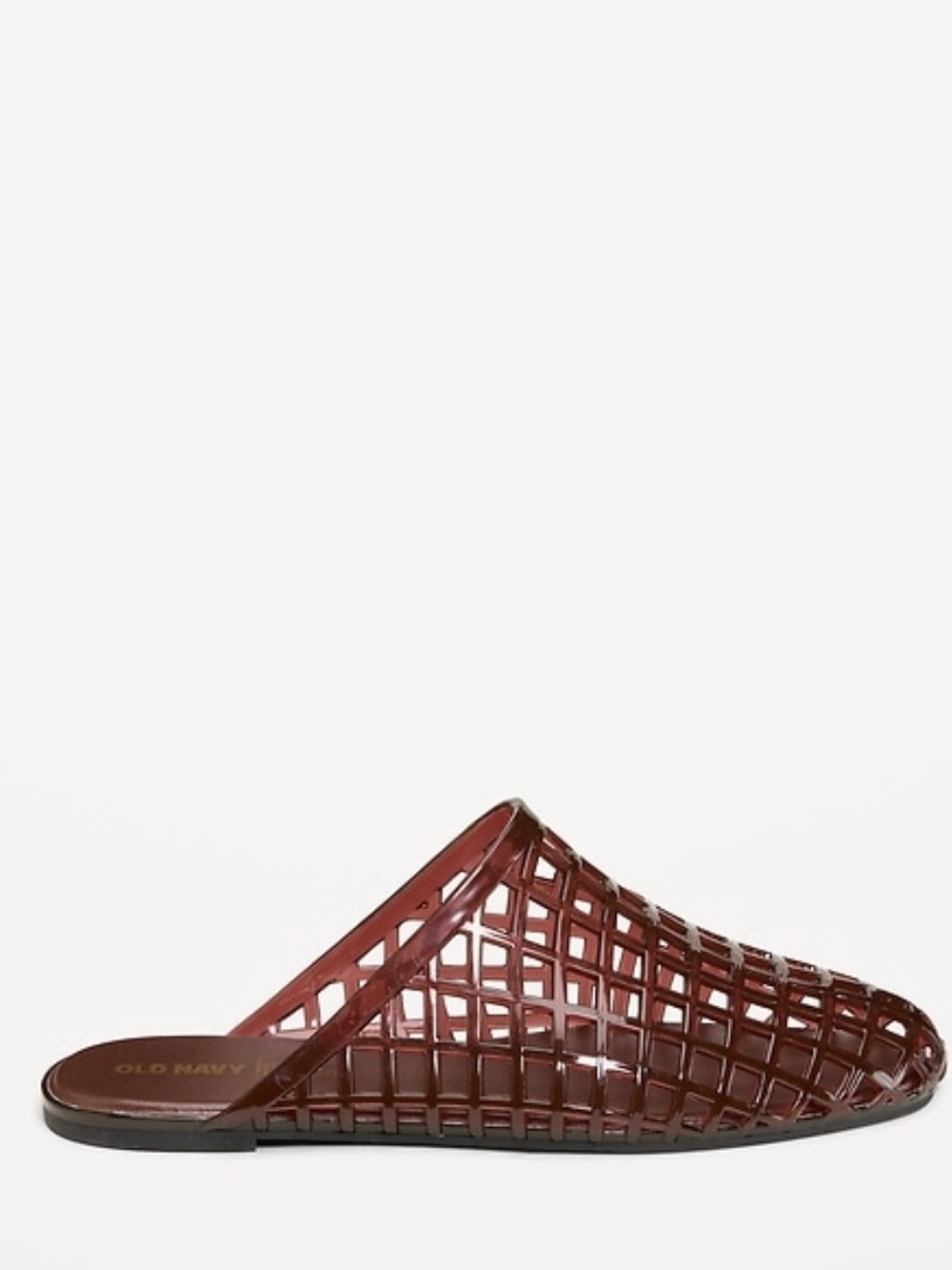 Woven JELLY FLAT OLD NAVY Leather Slip-On Mules in Brown - Picture 3 of 7